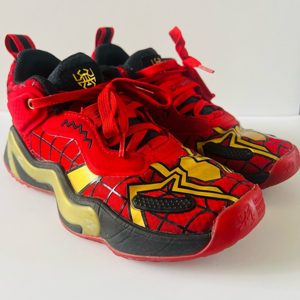 Red and Black SpiderMan-Themed Sneakers
